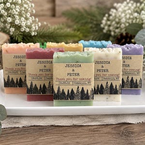 Mountain Wedding Soap Favors, Forest Wedding Rustic Soap Keepsake, Cabin Lodge Party Guest Soap, Destination Wedding, Unique Practical gift image 4