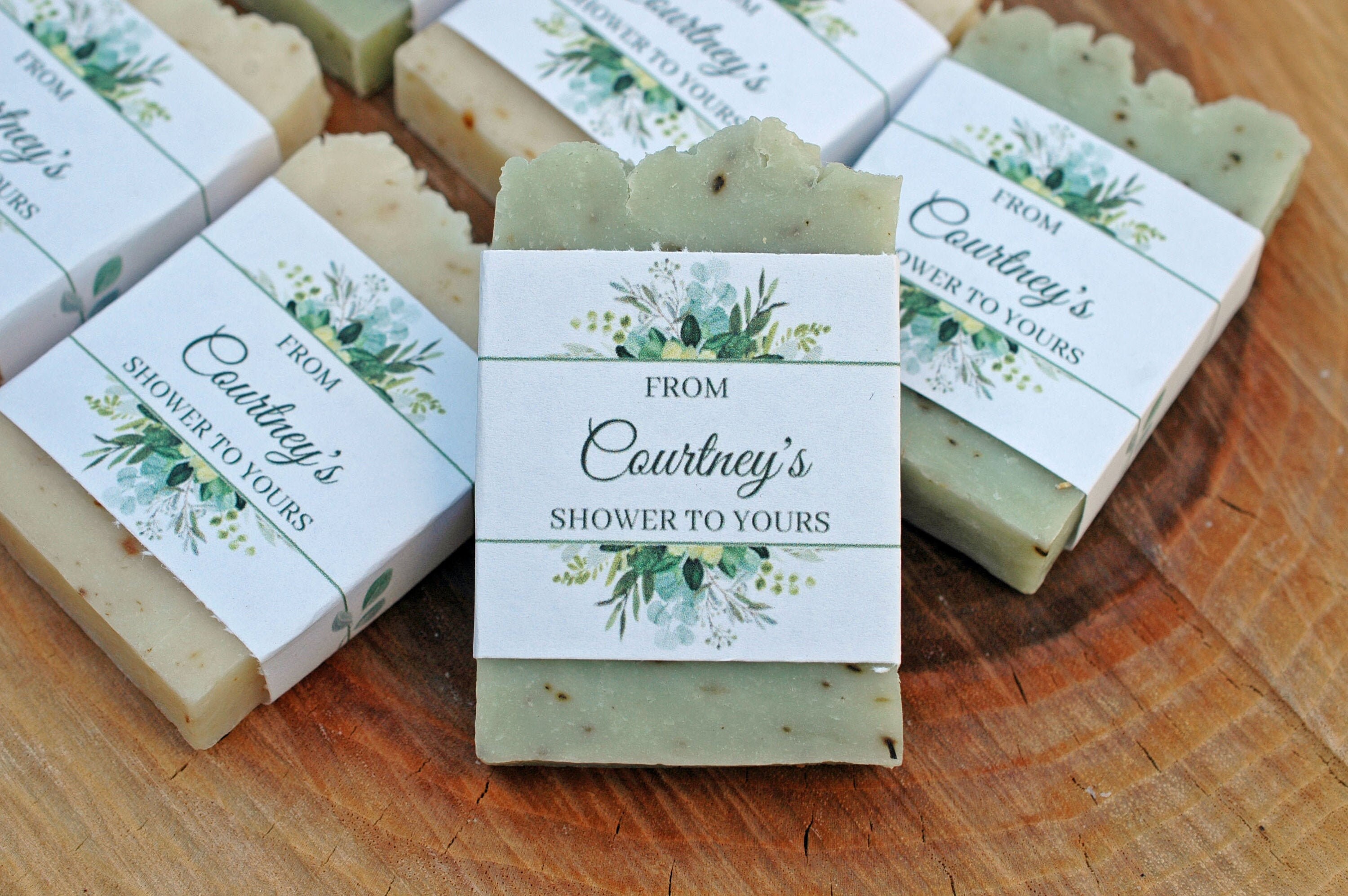 Eucalyptus shower favors Greenery Bridal shower soap favor Greenery B…