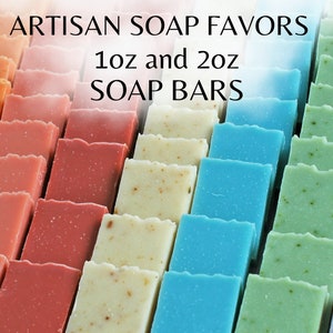 Assorted 2oz/1oz soap in bulk, shower favors, Small guest soap bars Unlabeled soap party favor for guest Vegan Handmade cold process