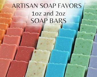 Jabones surtidos de 2 oz/1 oz a granel, recuerdos para ducha, pequeñas pastillas de jabón para invitados, jabón sin etiqueta para fiestas, vegano, hecho a mano mediante el proceso en frío.