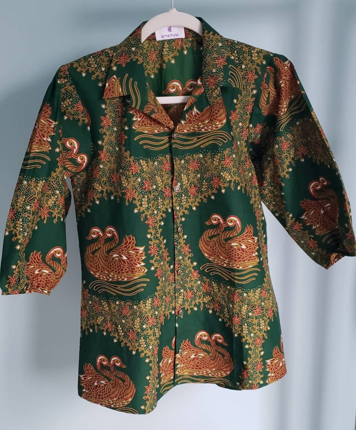 Indonesian Batik Print 100 Cotton Top/Shirt Machine Washable. Etsy