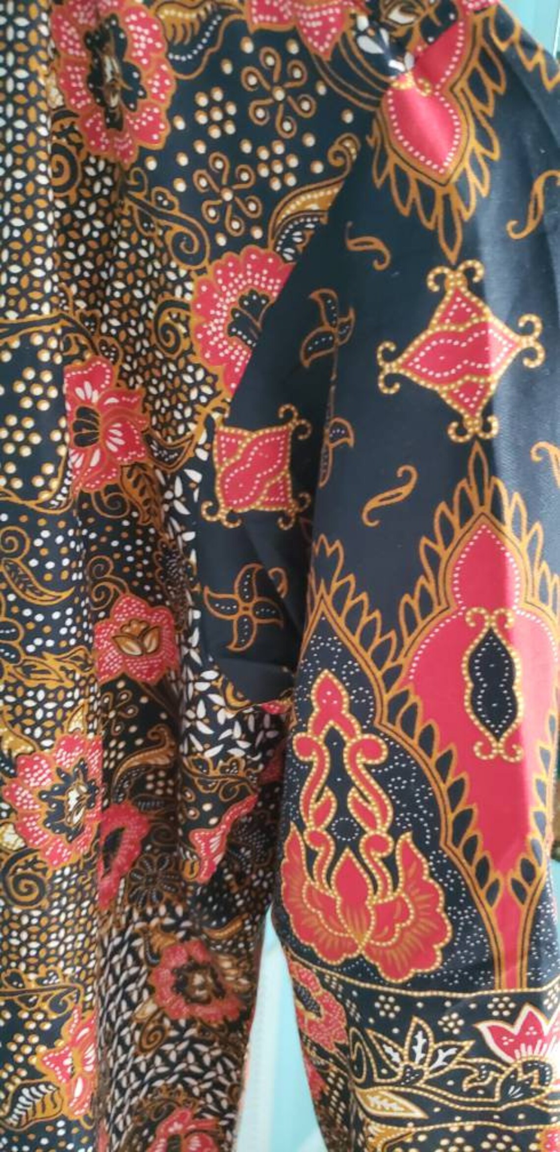  Indon sien  Batik  Print 100 Cotton Top Shirt Machine Etsy