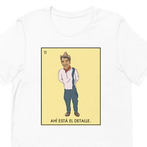 Cantinflas Loteria Short-Sleeve Unisex T-Shirt Mexican Culture Graphic Tee Comedy Comedia Classic Mexico Actor Mario Moreno
