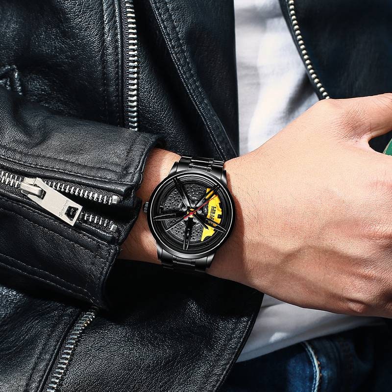 Static Ferrari 5 Spoke Alloy Wheel Watch Car Enthusiastic
