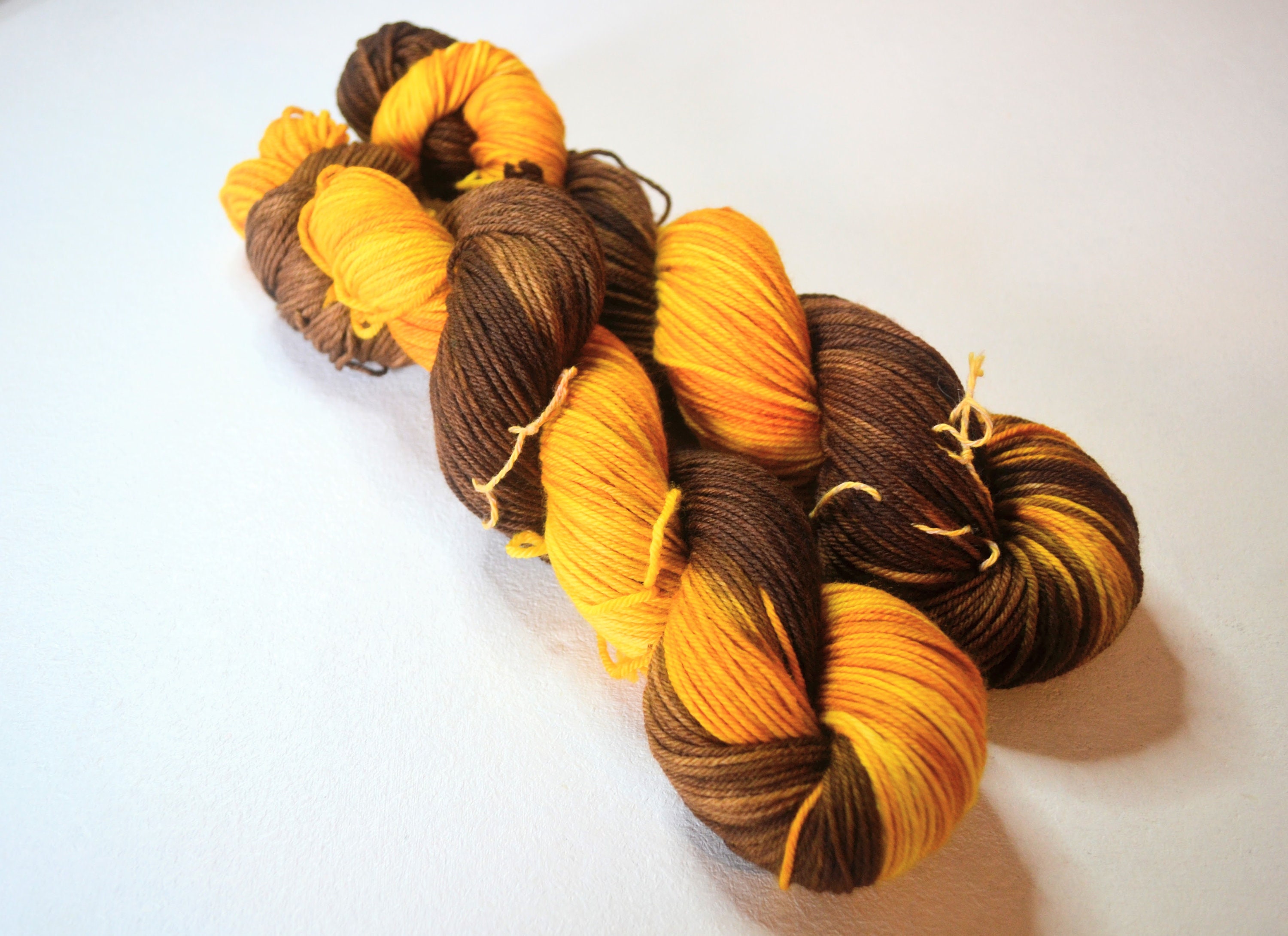 Chocolate Caramel DK 100g Handdyed Yarn knitting gift Etsy
