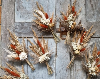 Mini-bouquet de fleurs séchées champêtre - Terracotta - Vintage Style - Cadeau - Champêtre - Home Déco - Printemps Été