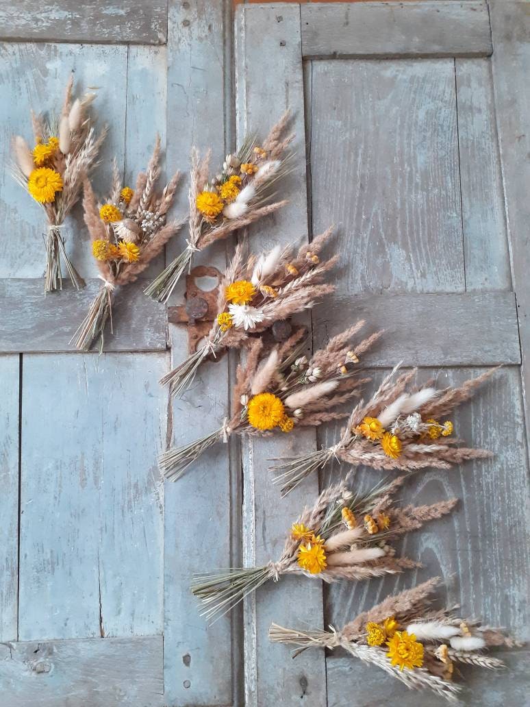 Mini-Bouquets de Fleurs Séchées Champêtre - Vintage Style Cadeau Champêtre Home Déco Printemps Été