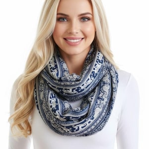 So Weicher Elefant Baumwolle Infinity Loop Schal - Weihnachtsgeschenk - Glückliche Geschenkideen - Frauenschals - Unisex Schal - Winterschal - Schals