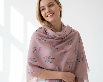 Boho Traumfänger Baumwollschal - Festival Schal, Boho Accessoire