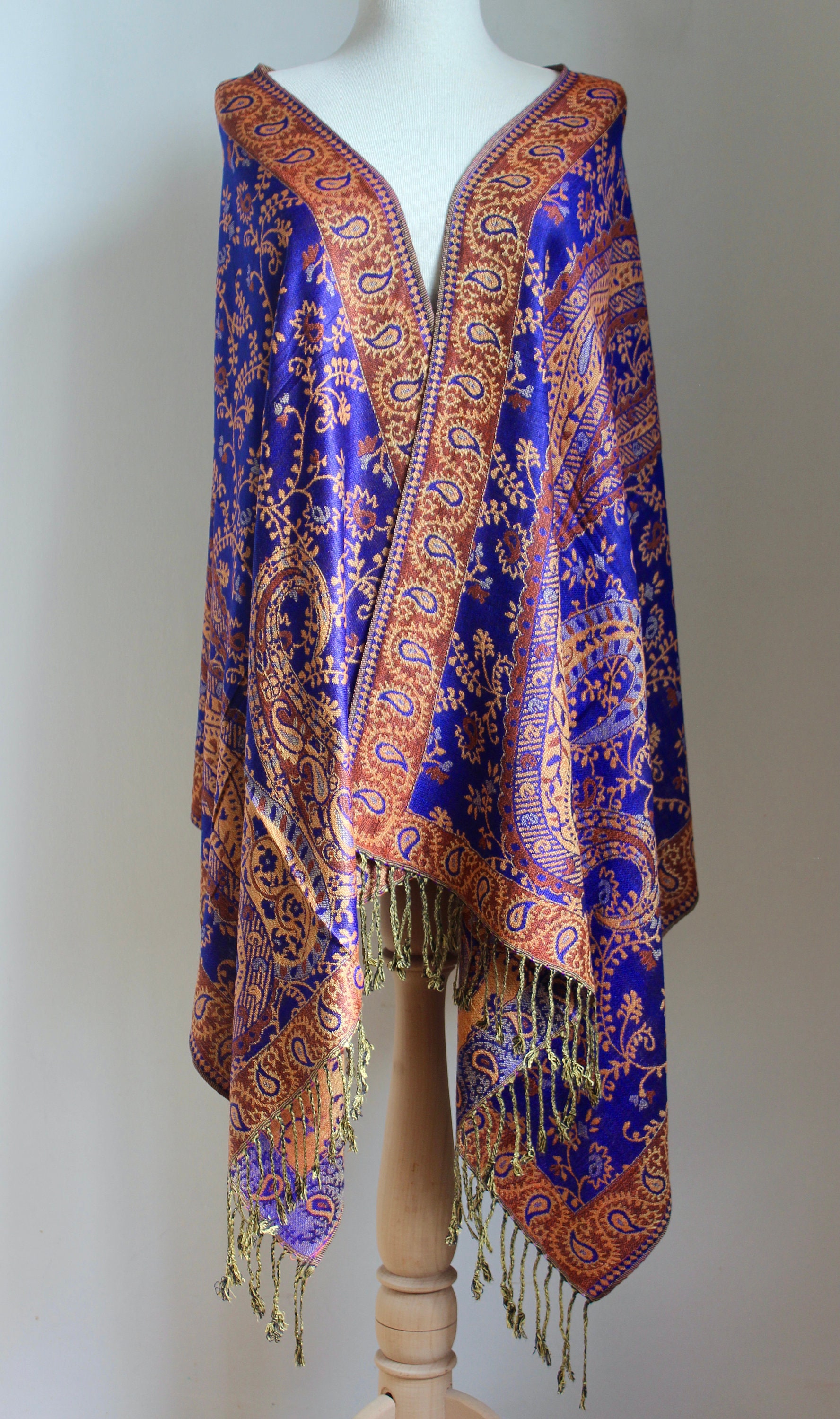 pashmina azul marino