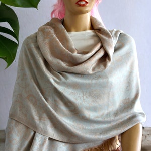 Silk Pashmina Shawl Scarf Wraps Mothers Day Gifts Mom Gift Camel Pashmina Wedding Shawl Bild 3