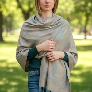 Aqua Green Beiga Pashmina Shawl Wraps - Green Wraps - Aqua Shawl - Woman Scarves -  Christmas Gift For Woman - Auqa Pashmina