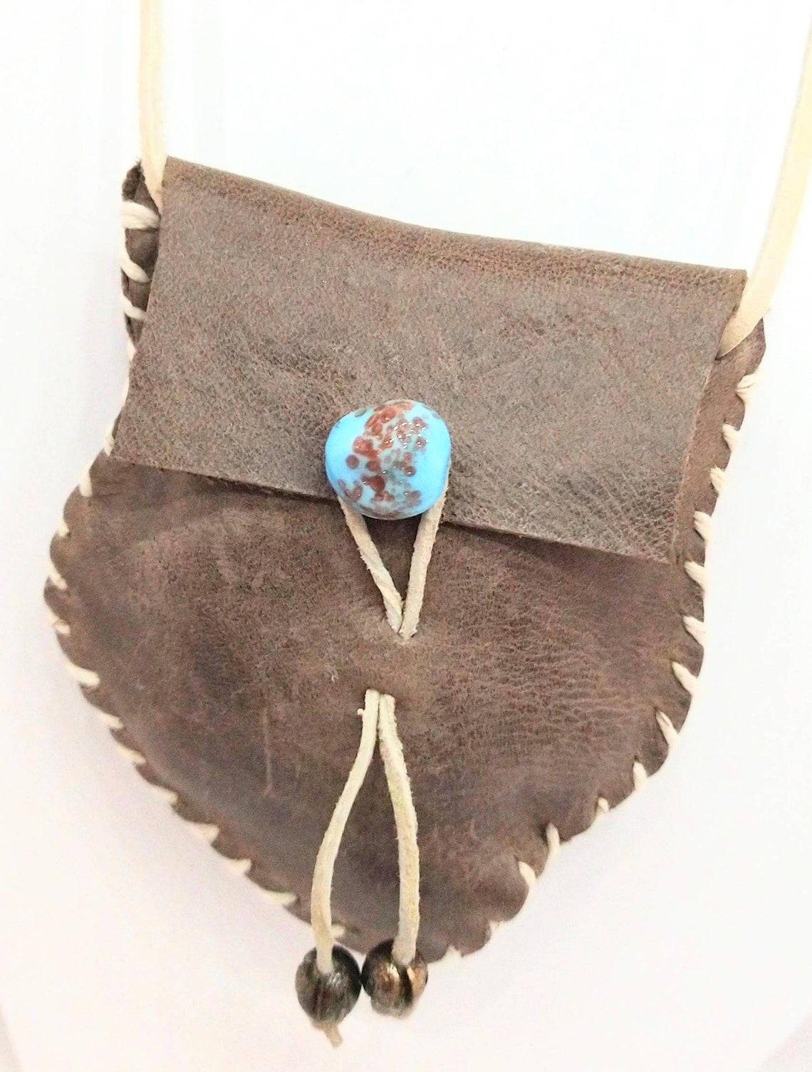 Brown Leather Pouch Handmade Etsy