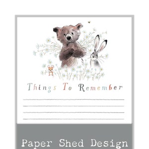 Bloc de notas magnético - Cosas para recordar - Oso, Liebre, Ratón - NOTA012