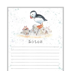 Blocco note magnetico - Puffin and Crab illustration - NOTE03