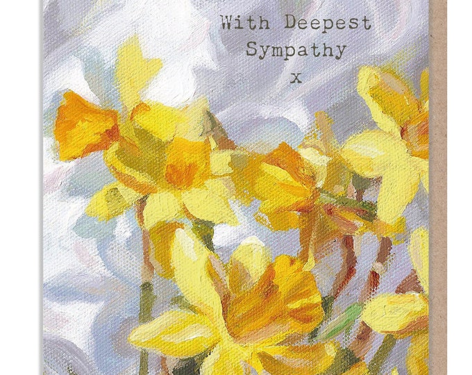 Sympathy card-  Daffodil painting- The Flower Gallery Range - FG07