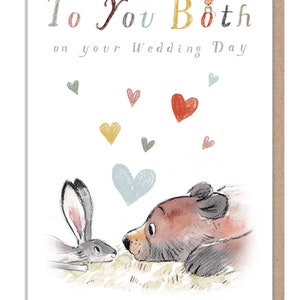 Carte de mariage, gamme « L'ours, le lièvre et la souris » BHME017