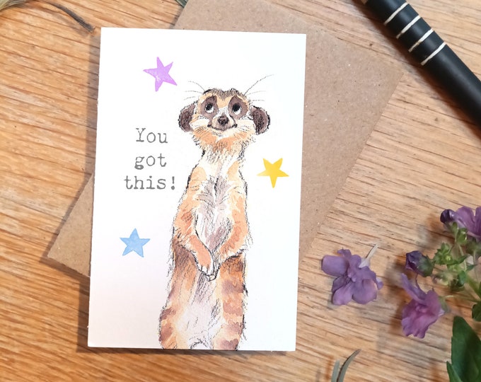 Little keepsake card - You got this!- credit card size - Write a little message on the back to be kept in purse, wallet or pocket - LM05