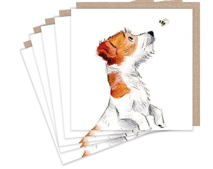 Notecard pack - 5 small quality cards with brown recycled envelopes (125 x 125mm)