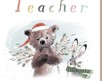 Extra Large Card (A4) - Teacher Christmas Card  - 210 x 297 mm  - XL019 - Large enough for the whole class to sign!