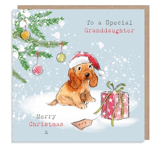 Cartão de Natal da NETA - Cartão de Natal de qualidade - Faixa 'Absolutamente latindo' - Ilustração de Cocker Spaniel - Fabricado no Reino Unido - ABX08