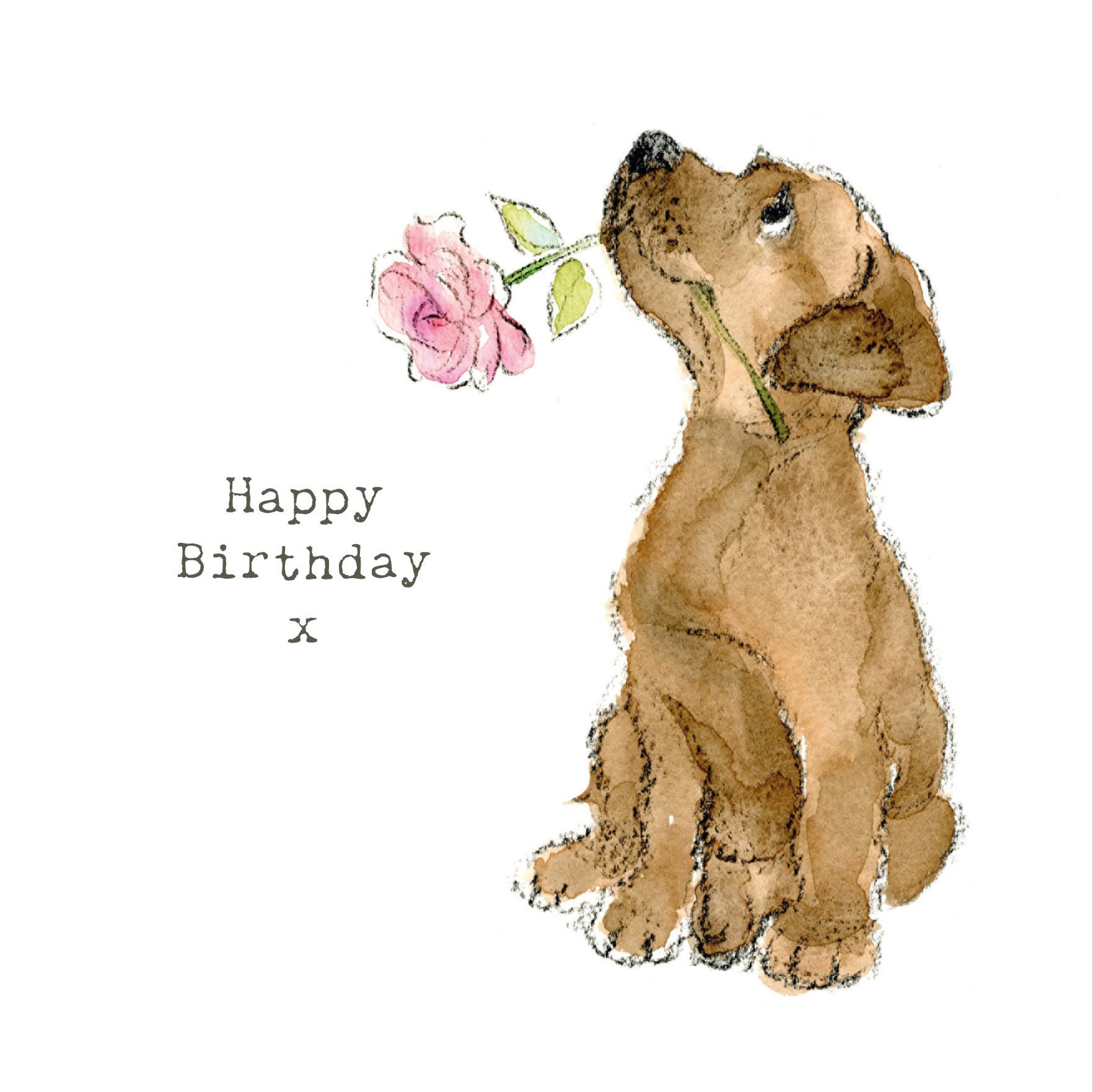 Happy Birthday With Dog Coloring Page Free Printable Coloring Pages 