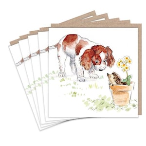 Pack de cartes de correspondance - 5 petites cartes de qualité avec enveloppes marron recyclées (125 x 125 mm)