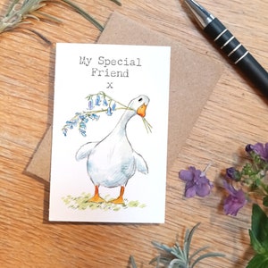 Pequeña tarjeta de recuerdo - Mi amigo especial - tamaño tarjeta de crédito - Escribe un mensajito en el reverso para guardarlo en el bolso, cartera o bolsillo - LM02