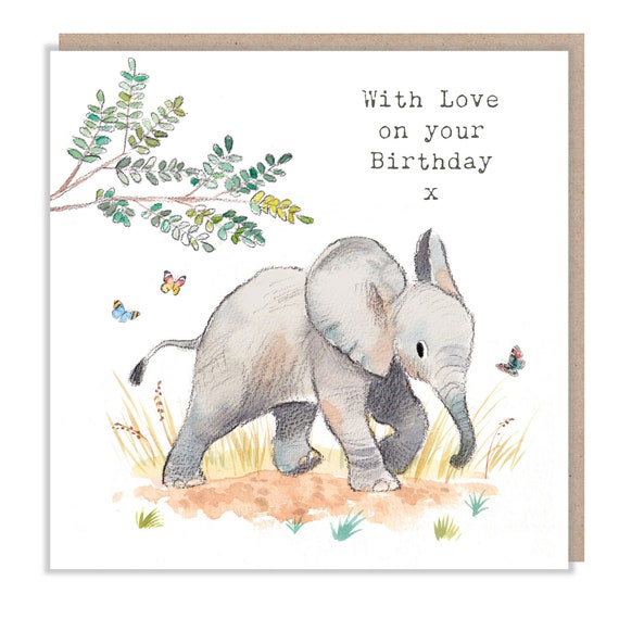 Romantic Elephants 100% Recycled Wrapping Paper Eco Gift Wrap With  Intricate Illustration Great for Birthdays, Mothers Day & Valentines 