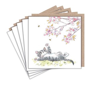 Pack de cartes de correspondance - 5 petites cartes de qualité avec enveloppes marron recyclées (125 x 125 mm)