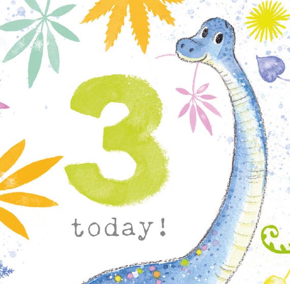 Biglietto Di Auguri Per 3° Compleanno Bambina – Design Supereroe – 15,5x15,5 Cm Con Busta – Prodotto In UK – Twizler
