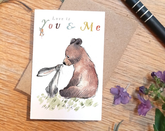 Little keepsake card - Love is - credit card size - Write a message on the back to be kept in purse, wallet or pocket - LM015