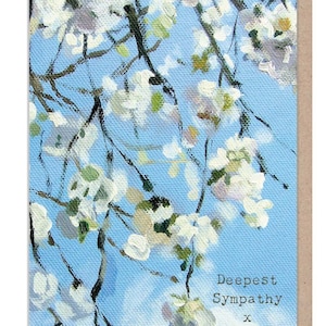 Diepste sympathie - Wenskaart, 'The Flower Gallery'-assortiment, Paper Shed Design, Art Card, Blanco binnenkant - FG08