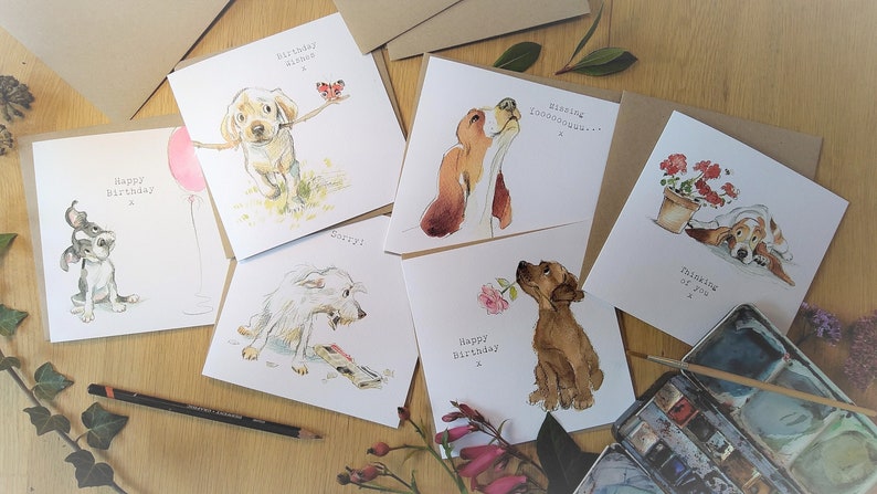 Easter Card Quality Greeting Card Charming illustration 'Absolutely barking' range Cocker Spaniel design Made in UK ABEASTER01 image 6