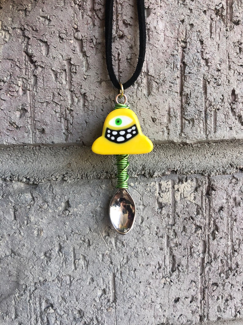 Subtronics Spoon EDM DJ Wire Wrapped Mini Spoon Dangle Charm Pendant Necklace