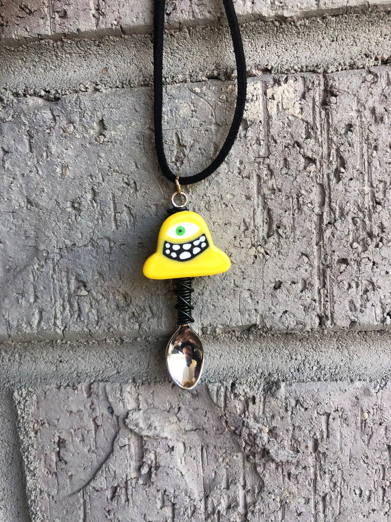 Subtronics Spoon EDM DJ Wire Wrapped Mini Spoon Dangle Charm Pendant Necklace