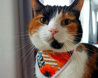 Dog Bandana • Pet neckwear • Cat bandana • velcro pet bandana • New puppy gift • Dog mom Gift