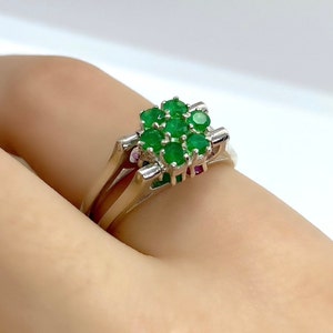 Zwei ein Ring - Reversible Ring - Rubin und Smaragd zwei n ein Silber Ring - türkische Design Silber Ring - Silber handgefertigte Ring