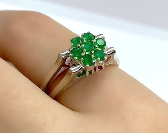 Zwei ein Ring - Reversible Ring - Rubin und Smaragd zwei n ein Silber Ring - türkische Design Silber Ring - Silber handgefertigte Ring