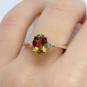 Diaspore Ring, 14k Gold Ring, Gemstone Ring, Mothers Ring, Statement Ring, Gold Rings For Women, Sultanite Ring, Change Color Ring, Mom Gift
