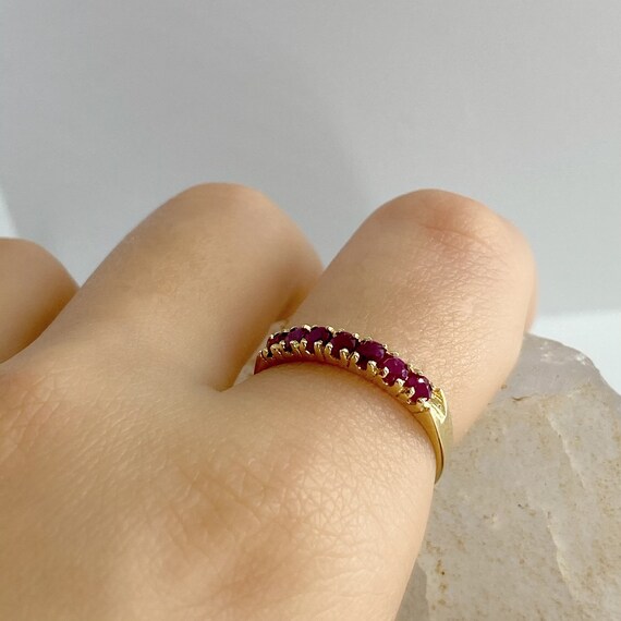 Gold Ruby Ring, Natural Ruby Ring, July Birthston… - image 5