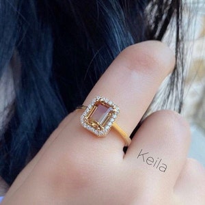Diaspore Ring, 14k Gold Ring, Gemstone Ring, Mothers Ring, Statement Ring, Gold Rings For Women, Sultanite Ring, Change Color Ring, Mom Gift