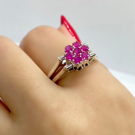 Two İn a One Ring - Reversible Ring - Ruby And Em… - image 2