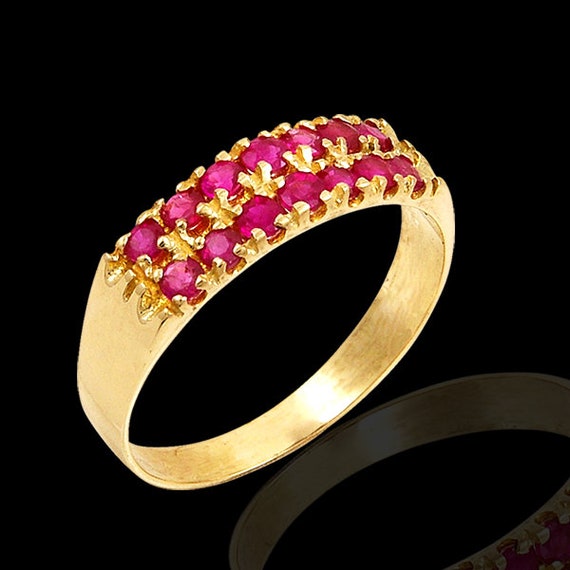 Gold Ruby Ring, Natural Ruby Ring, July Birthston… - image 2