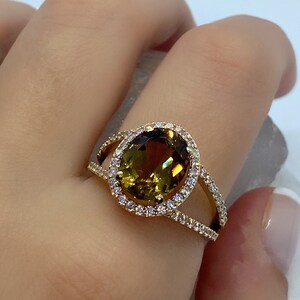 Diaspore Ring, 14k Gold Ring, Edelstein Ring, Mutter Ring, Statement Ring, Gold Ring für Frauen, Sultanit Ring, Veränderung Farbe Ring, Mutter Geschenk