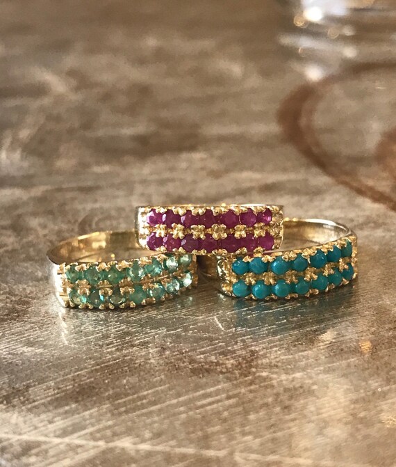 Gold Ruby Ring, Natural Ruby Ring, July Birthston… - image 3