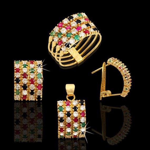 Multicolor Ring - Ring Gemstone - Emeald - Ruby -… - image 5