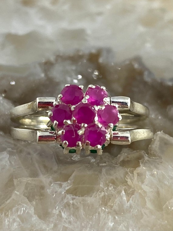 Two İn a One Ring - Reversible Ring - Ruby And Em… - image 3