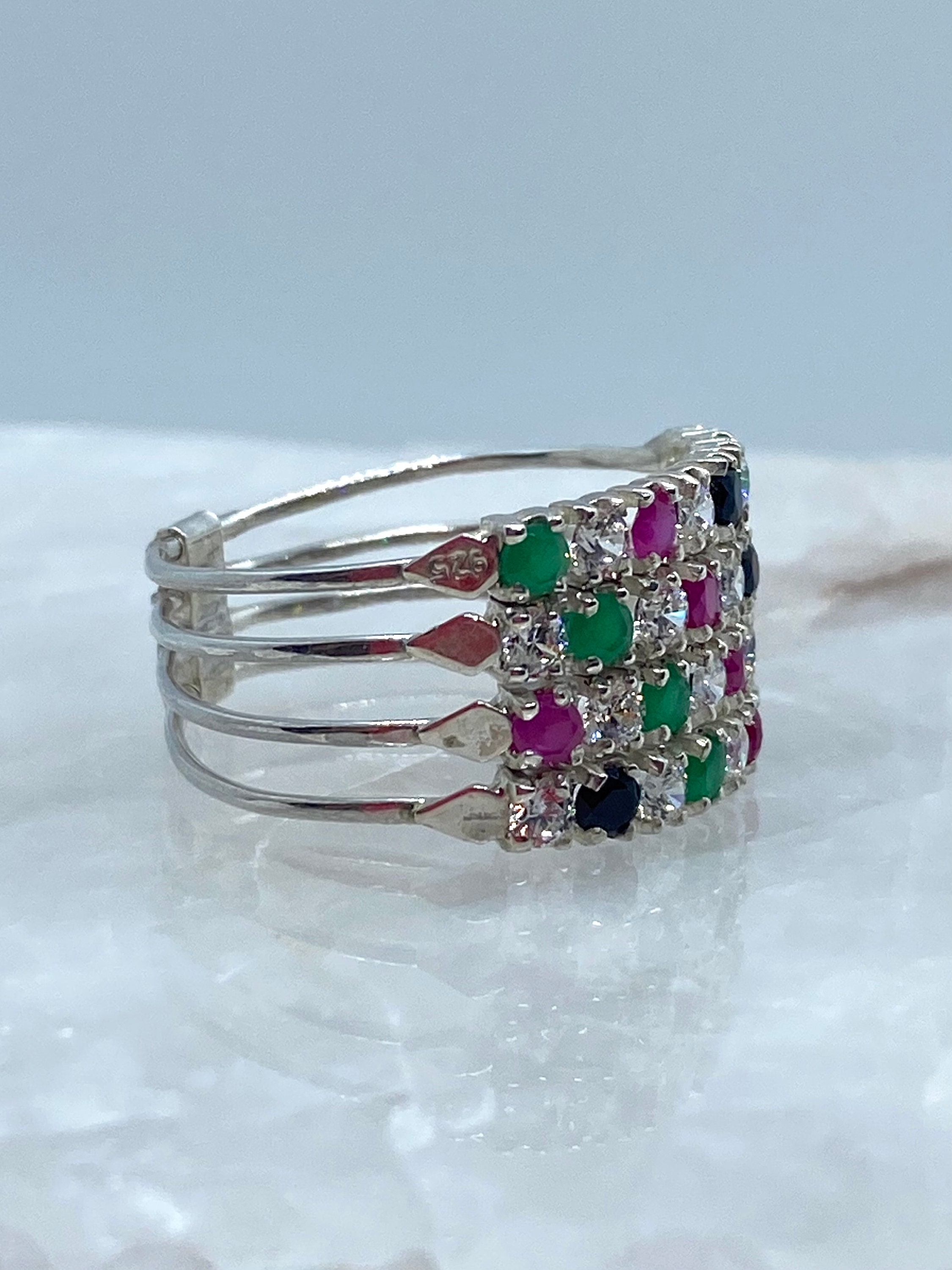 Silver Harem Ring - Vintage Silver Harem Ring - Dainty 925 Silver ...