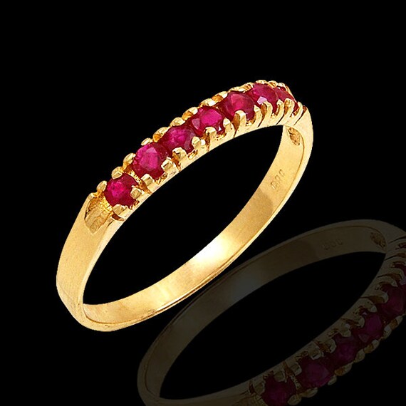 Gold Ruby Ring, Natural Ruby Ring, July Birthston… - image 6